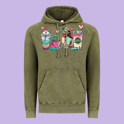 Nurse  Coffee Cup Vintage Hoodie Designed By Adodesignshop