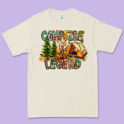 Campfire Legend Premium Tee Designed By Cowhidedigitalart