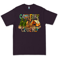 Plum Campfire Legend Premium Tee - CowhideDigitalArt