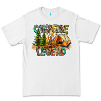 White Campfire Legend Premium Tee - CowhideDigitalArt