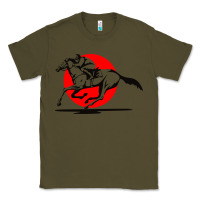 Army Green horse racing Classic Tee - artisFamous