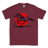Burgundy horse racing Classic Tee - artisFamous