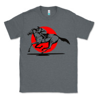 Charcoal Heather horse racing Classic Tee - artisFamous