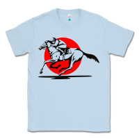 Dusty Blue horse racing Classic Tee - artisFamous