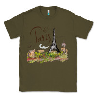 Army Green paris Classic Tee - artisFamous