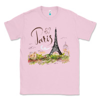 Bubblegum Pink paris Classic Tee - artisFamous