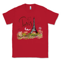 Red paris Classic Tee - artisFamous