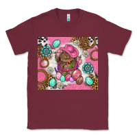 Burgundy Cowboy Bunny Easter Tumbler Classic Tee - BundleAndBundleShop