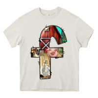 Cream farm life alphabet lowercase letters f Heavy Core Tee - BundleAndBundleShop