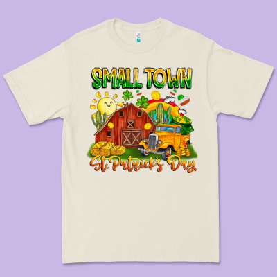 Small Town St Patrick's Day Premium Tee Designed By Cowhidedigitalart
