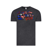 Vintage Black red white and boom Vintage Tee - Artiststas
