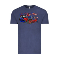 Vintage Denim red white and boom Vintage Tee - Artiststas