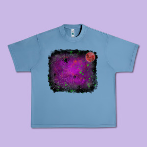 Halloween Backround Moon Urban Heavy Tee Designed By Ranaportraitstore