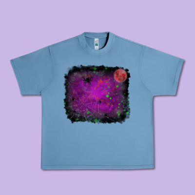 Halloween Backround Moon Urban Heavy Tee Designed By Ranaportraitstore