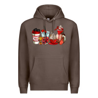 Coffee hockey coffee cups Premium Hoodie - AdoDesignShop