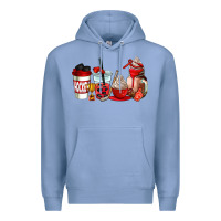 Colony Blue hockey coffee cups Premium Hoodie - AdoDesignShop