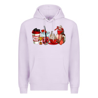 Lilac hockey coffee cups Premium Hoodie - AdoDesignShop