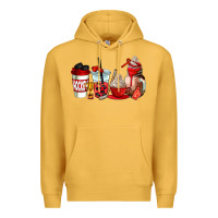Mustard hockey coffee cups Premium Hoodie - AdoDesignShop