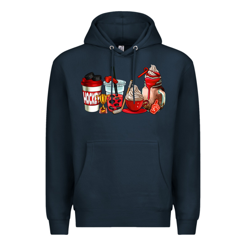 Hockey Coffee Cups Premium Hoodie by AdoDesignShop | Teevron