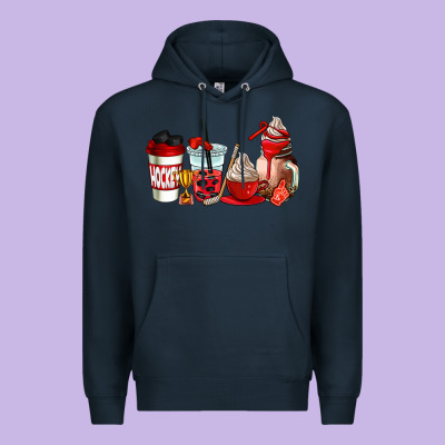 Hockey Coffee Cups Premium Hoodie Designed By Adodesignshop