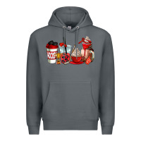 Rock hockey coffee cups Premium Hoodie - AdoDesignShop