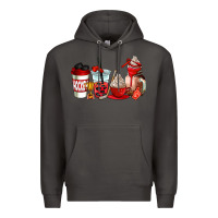 Smoke hockey coffee cups Premium Hoodie - AdoDesignShop