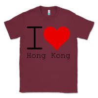 Burgundy i love hong kong Classic Tee - artisFamous