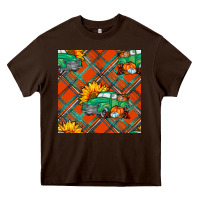 Chocolate Brown fall truck seamless pattern Heavy Core Tee - BundleAndBundleShop