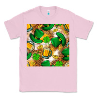 Bubblegum Pink St. Patricks day hat digital paper Classic Tee - BundleAndBundleShop
