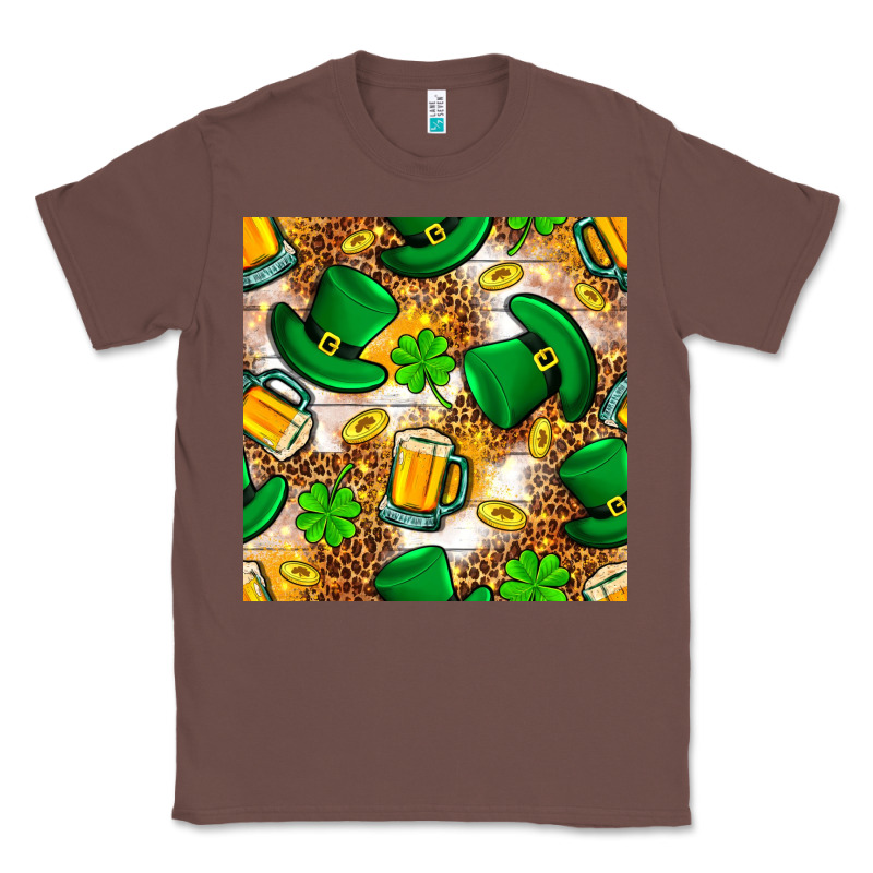 St. Patricks Day Hat Digital Paper Classic Tee by BundleAndBundleShop | Teevron