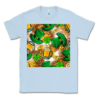 Dusty Blue St. Patricks day hat digital paper Classic Tee - BundleAndBundleShop