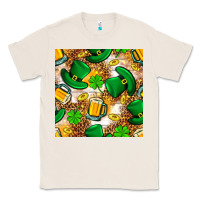 Natural St. Patricks day hat digital paper Classic Tee - BundleAndBundleShop