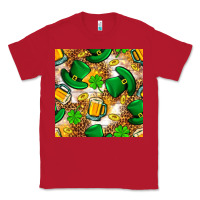 Red St. Patricks day hat digital paper Classic Tee - BundleAndBundleShop