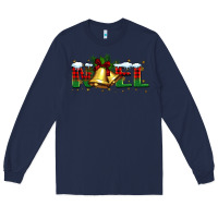 Navy noel Christmas bells Long Sleeve Tee - BarkalooDesign
