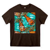 Chocolate Brown fall gnomes seamless pattern Heavy Core Tee - BundleAndBundleShop