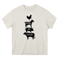 Cream Friend Not Food Heavy Core Tee - Bettercallsaul