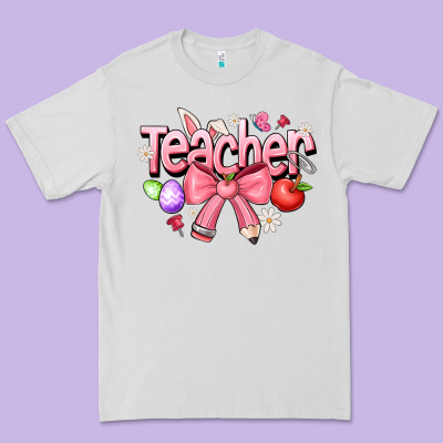 Easter Teacher Premium Tee Designed By Cowhidedigitalart