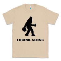 Mushroom bigfoot sasquatch i drink alone Classic Tee - artisFamous