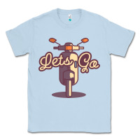 Dusty Blue vespa Classic Tee - artisFamous
