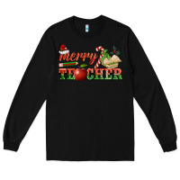 Black merry teacher Long Sleeve Tee - BarkalooDesign