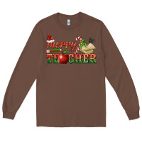 Chestnut merry teacher Long Sleeve Tee - BarkalooDesign