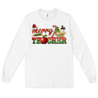 White merry teacher Long Sleeve Tee - BarkalooDesign