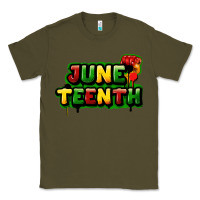 Army Green juneteenth Classic Tee - FaDigitalArtStudio