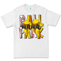 White ball park mama Premium Tee - CowhideDigitalArt