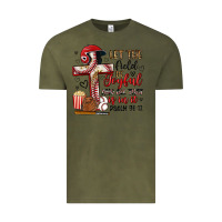 Vintage Olive let the field be joyful and all that is in it Vintage Tee - Artiststas