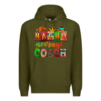 Army Green nacho average coach Premium Hoodie - AdoDesignShop