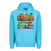 Ocean Blue nacho average coach Premium Hoodie - AdoDesignShop