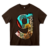 Chocolate Brown farm life alphabet lowercase letters g Heavy Core Tee - BundleAndBundleShop