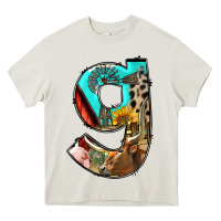 Cream farm life alphabet lowercase letters g Heavy Core Tee - BundleAndBundleShop