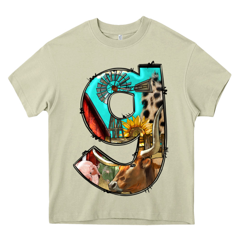 Farm Life Alphabet Lowercase Letters G Heavy Core Tee by BundleAndBundleShop | Teevron